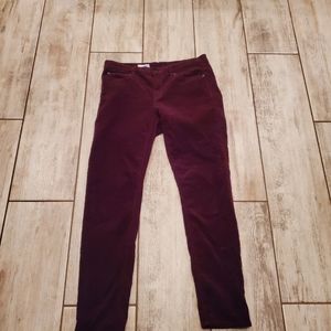 Burgundy GAP Corduroy Jeggings
